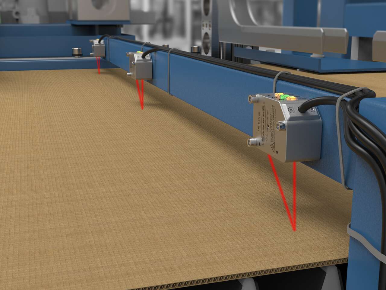 Cardboard Thickness Measurement LM precision measurement sensor monitors cardboard thickness
