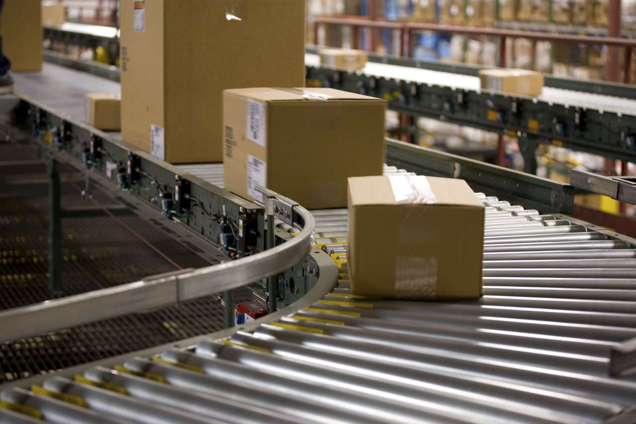 Boxes on a Conveyor boxes on a conveyor
