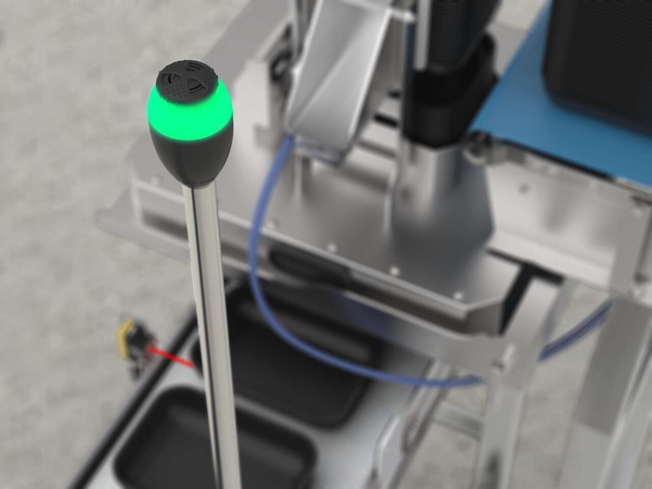 k50l2-denester-green local indicator on a food packaging machine