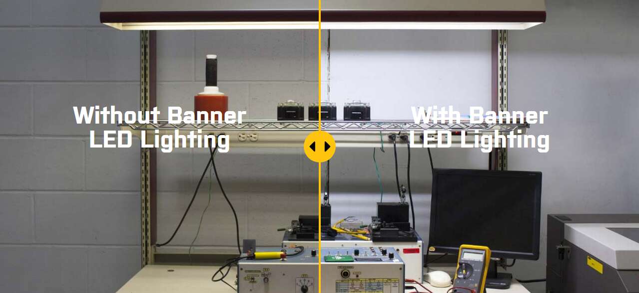 Compare una Estación de Trabajo con y sin Iluminación LED Banner