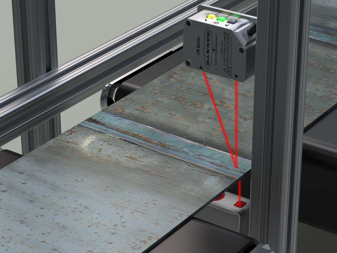 LM sheet metal thickness detection