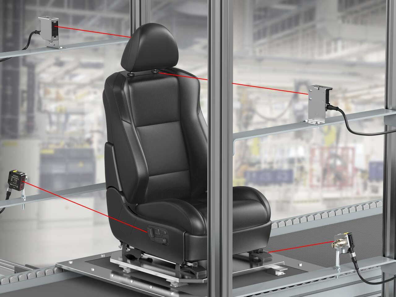 detecting dark parts on an automotive seat