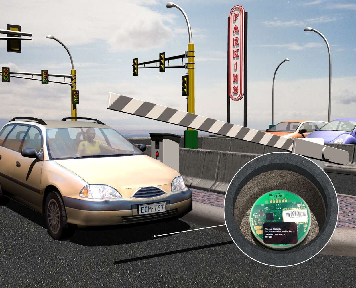 M-GAGE-DX80N9X1WOPOZDT---Parking-Lot wireless magnetometer for vehicle detection in parking applications