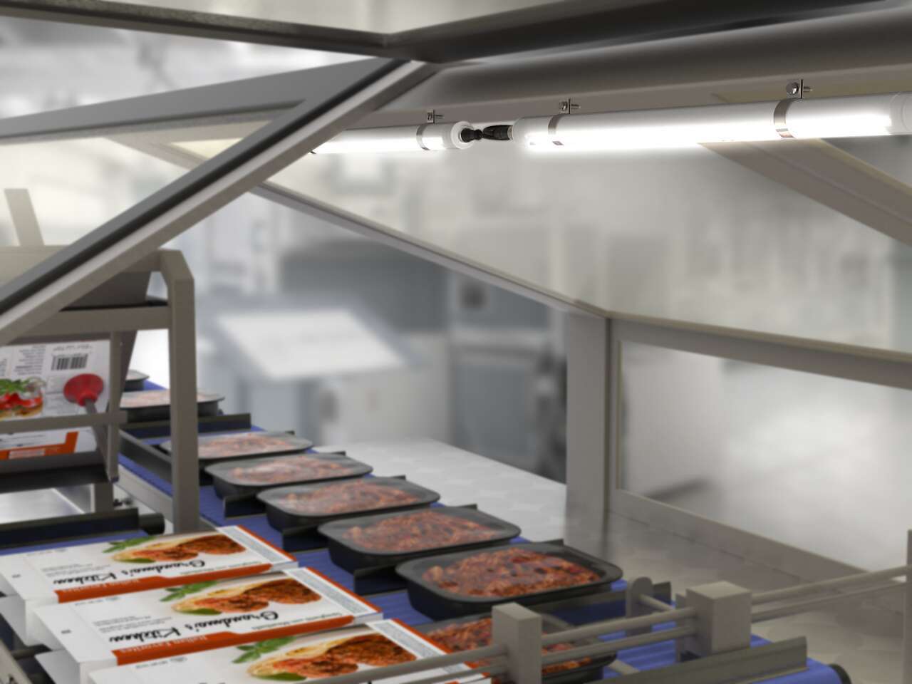 WLS27 Machine Illumination machine lighting on a cartoner