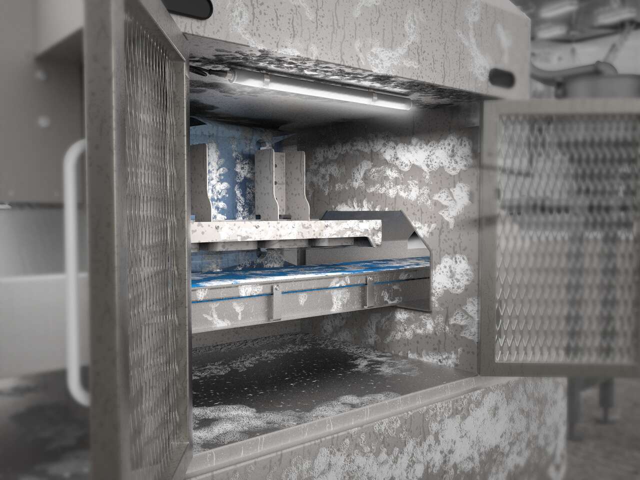 wls27-food-heatsealer-wet machine lighting in a freezer