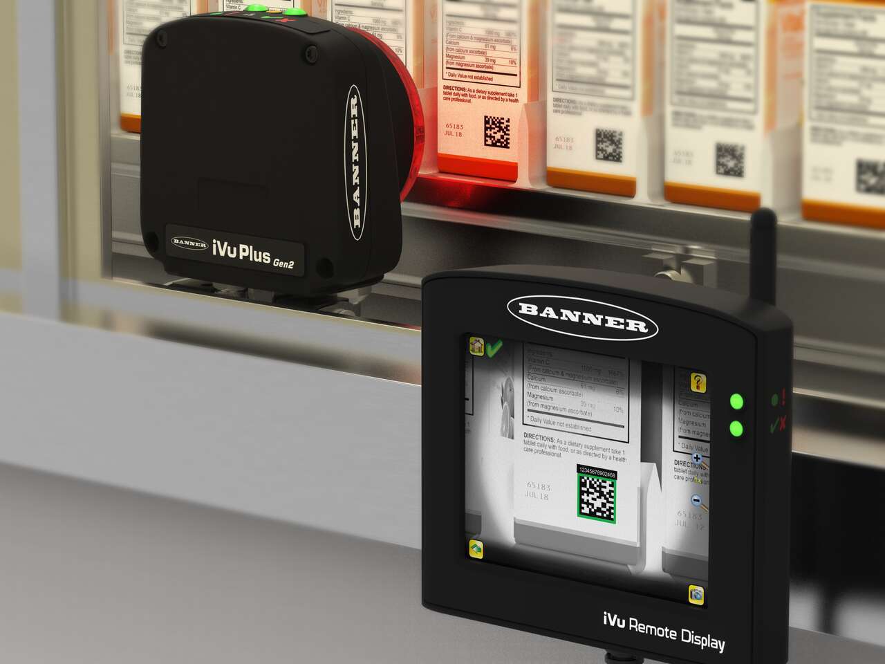 iVU BCR reads barcodes on labels at high speeds