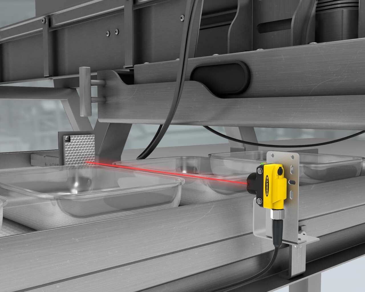 Controlling Line Pressure of Clear Food Trays at Denester