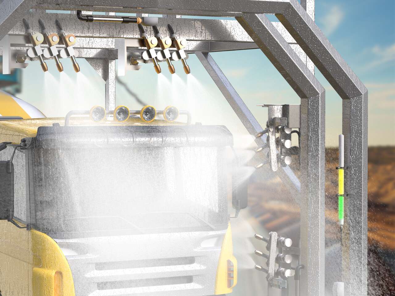 Rugged, Highly Visible Indication Improves Efficiency at a Truck Wash