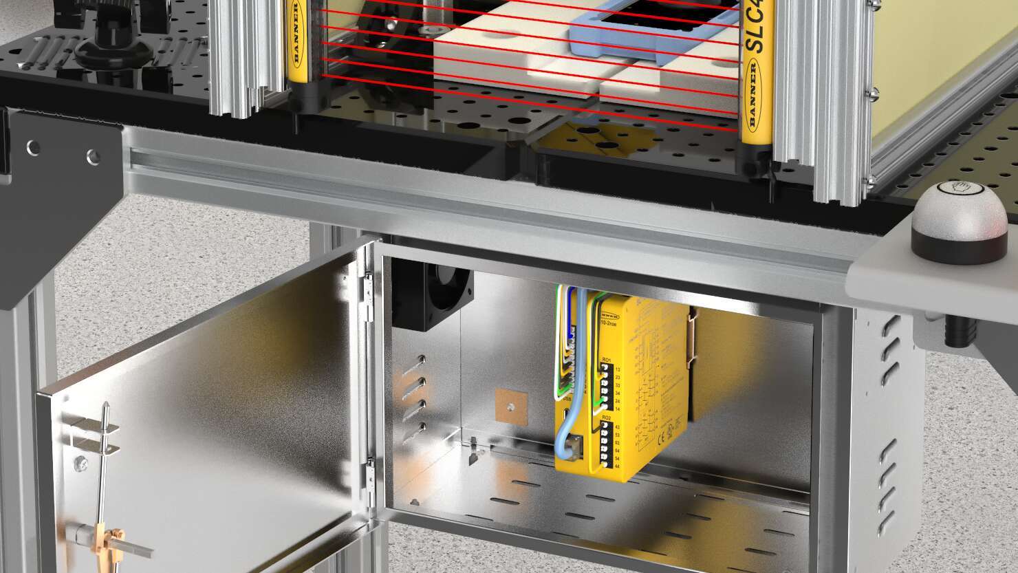 SC10, SLC4, E-Stop, K50T in assembly cell