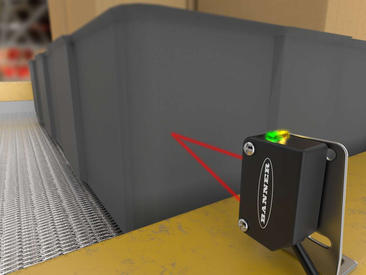 Position de bacs dans un multishuttle