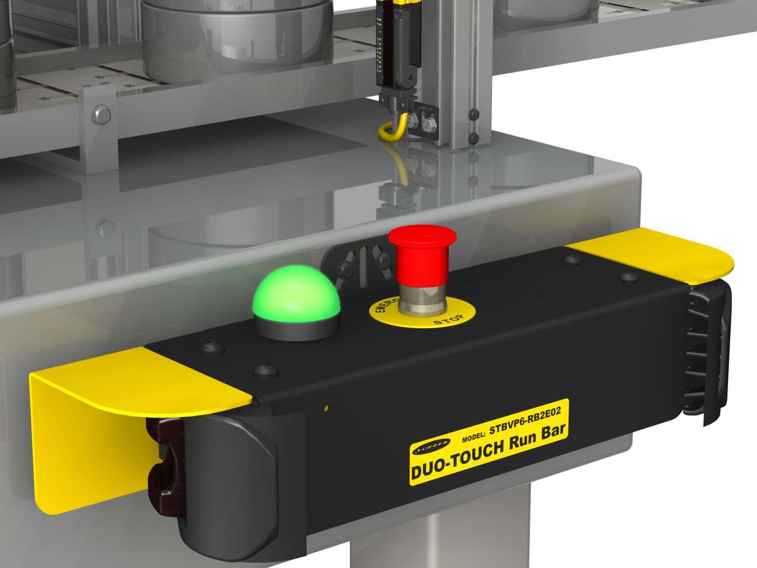 Duo-touch run bar safety two-hand control