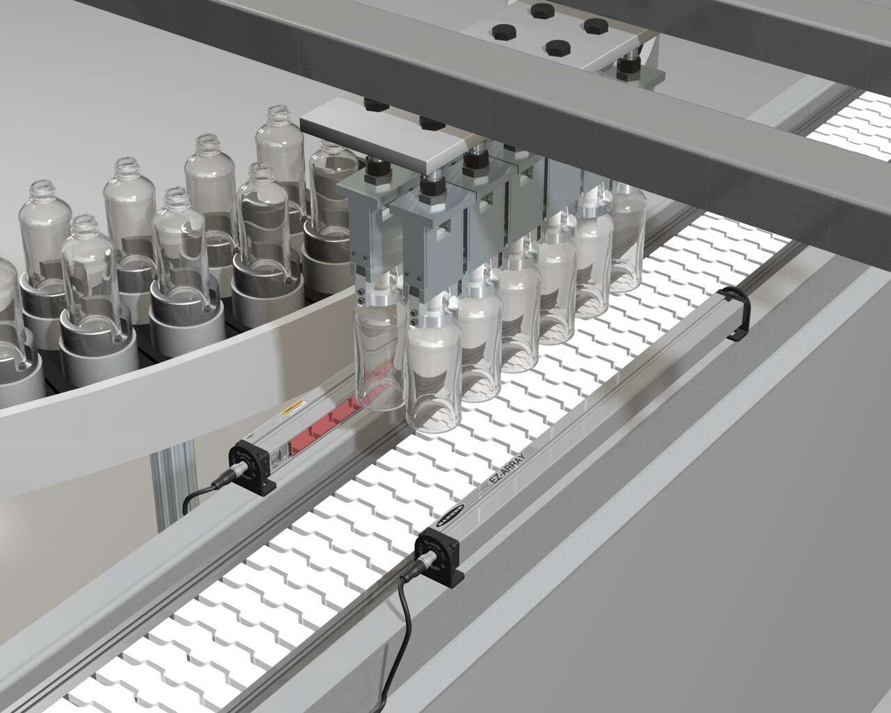 Monitoreo de Flujo de Botellas de Plástico Transparente en un Transportador