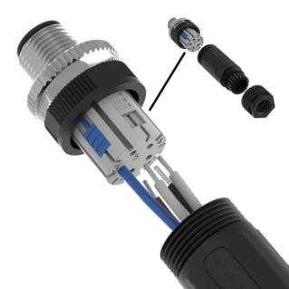 Field Wireable Connector with Slide Lock Terminals