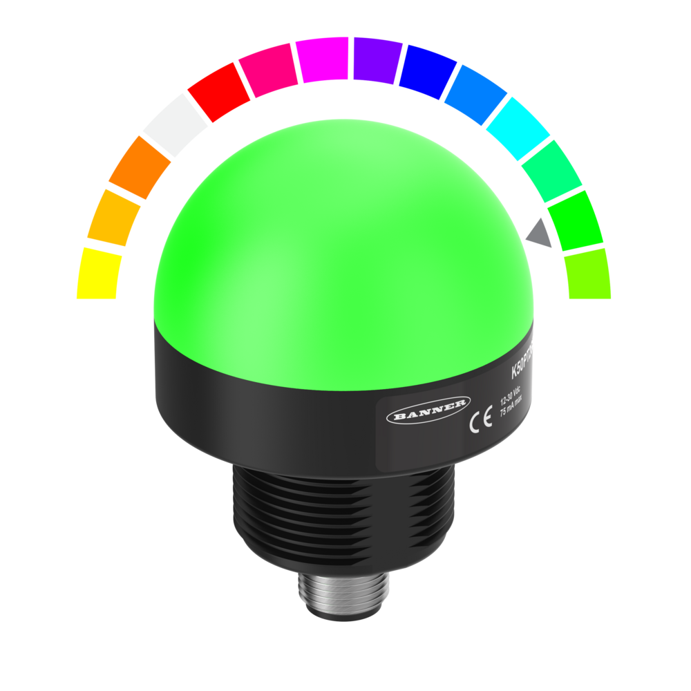 Voyant d'indication multicolore programmable de 50 mm série K50 Pro