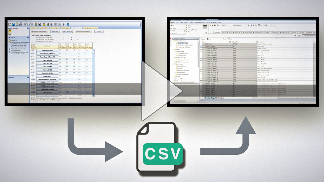 Export Safety Controller Tags to Allen-Bradley PLC