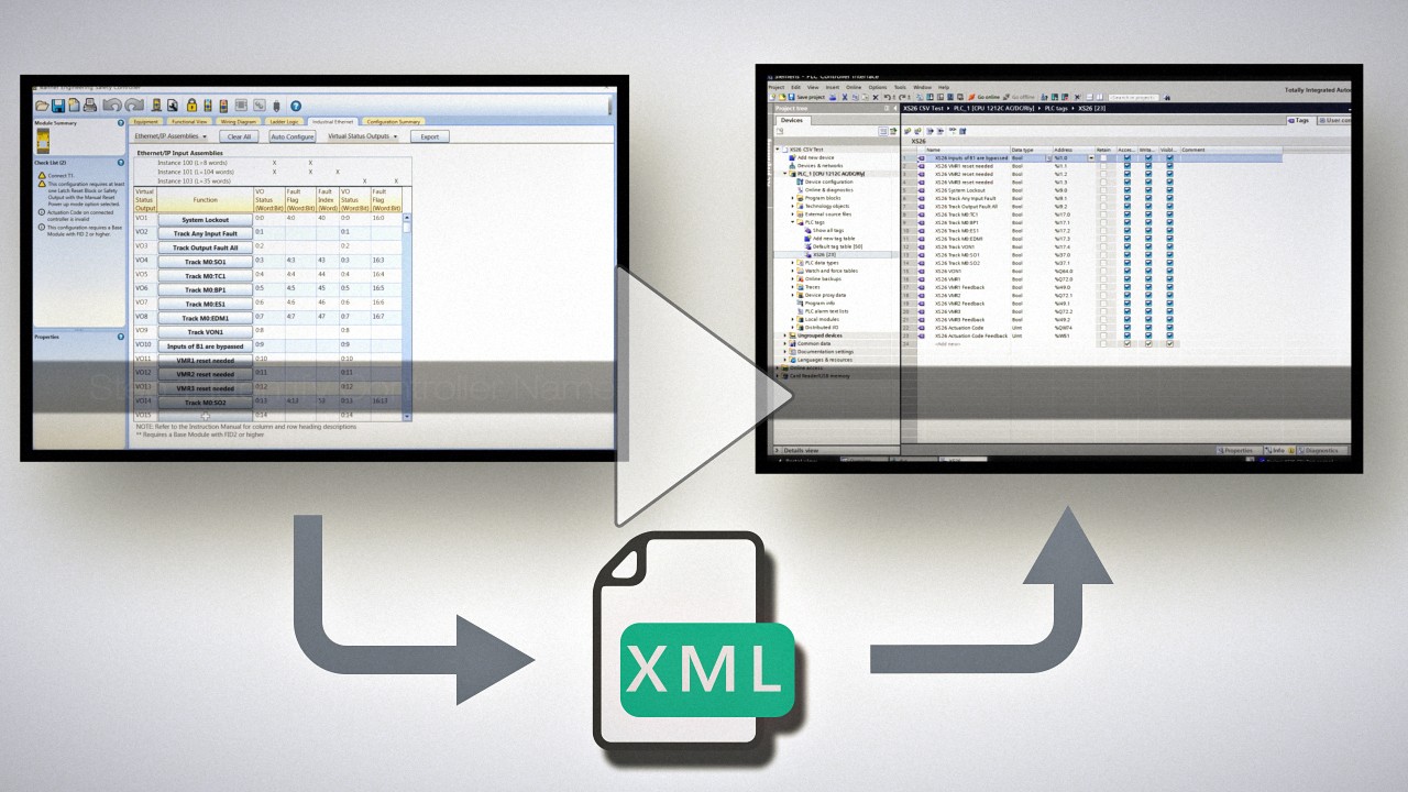 Export Safety Controller Tags to Siemens PLC